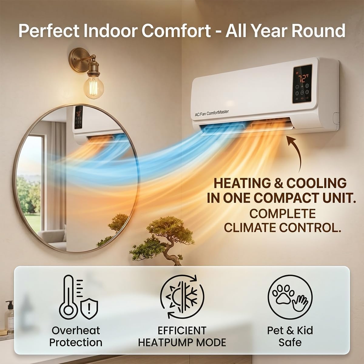 Smart Garden Offices - 1800W Duvara Monte Klima Fanı ve