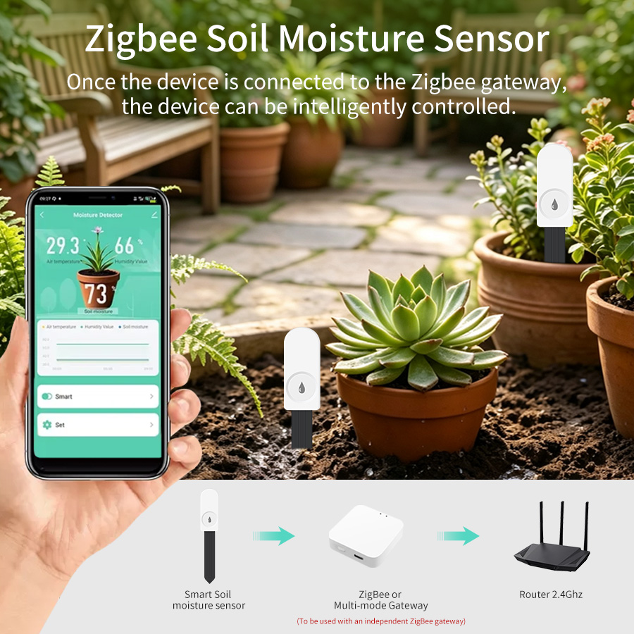 Zigbee 3.0 Akıllı Toprak Nem S - Smart Garden Zigbee incelemesi ve fiyatı